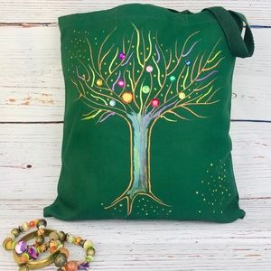 Hand painted tote bag